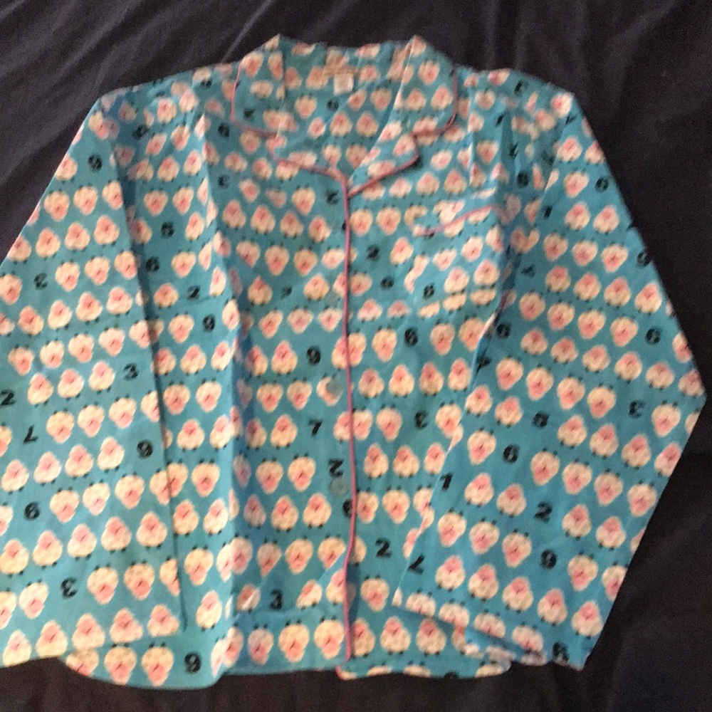 Anna New York XL women’s pajama shirt blue